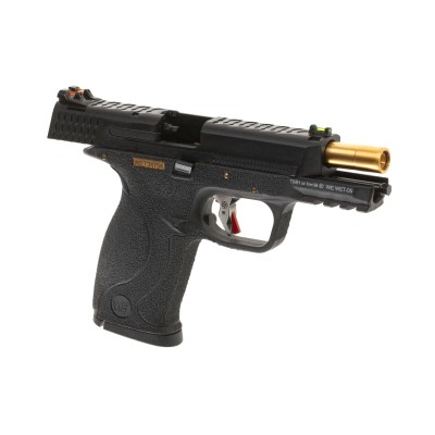 WE WET-05 BK Gold Barrel Metal Version GBB Black Airsoft Pistol - photo 3