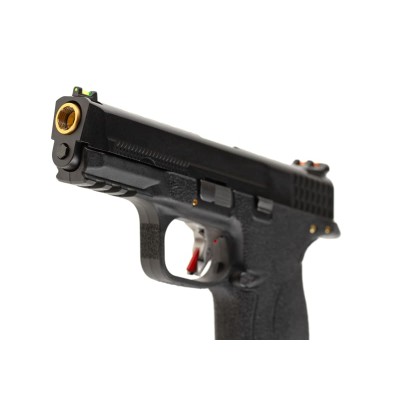 WE WET-05 BK Gold Barrel Metal Version GBB Black Airsoft Pistol - photo 4