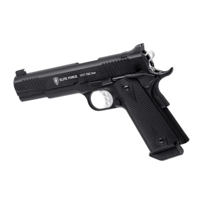 Pistola Airsoft GBB Elite Force 1911 Tac Two Preta - fotografia 2