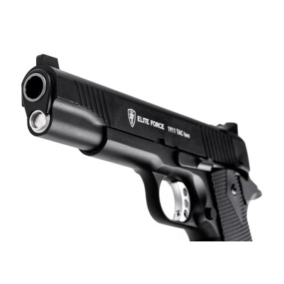 Pistola Airsoft GBB Elite Force 1911 Tac Two Preta - fotografia 4