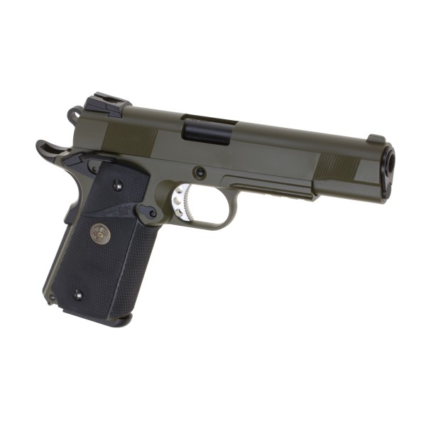 Pistola GBB M1911 MEU Tactical Full Metal Olive Drab [WE]
