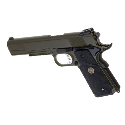 Pistola Airsoft GBB WE M1911 MEU Tactical Full Metal Olive Drab - fotografia 2