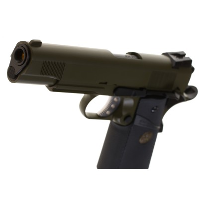 Pistola Airsoft GBB WE M1911 MEU Tactical Full Metal Olive Drab - fotografia 4