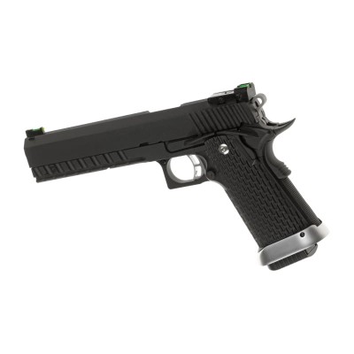 Pistola Airsoft GBB KJ Works Hi-Capa 6 Full Metal Preta - fotografia 2