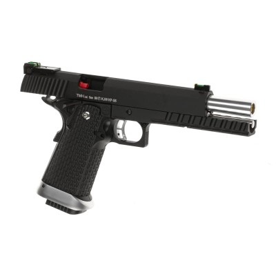 Pistola Airsoft GBB KJ Works Hi-Capa 6 Full Metal Preta - fotografia 3