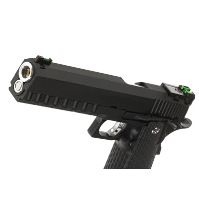 Pistola Airsoft GBB KJ Works Hi-Capa 6 Full Metal Preta - fotografia 4
