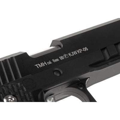 Pistola Airsoft GBB KJ Works Hi-Capa 6 Full Metal Preta - fotografia 5