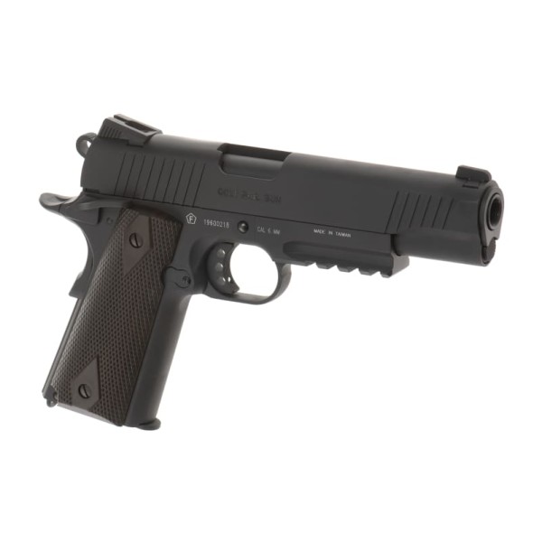 CO2 GBB Airsoft Pistol 1911 Rail Black [Colt]