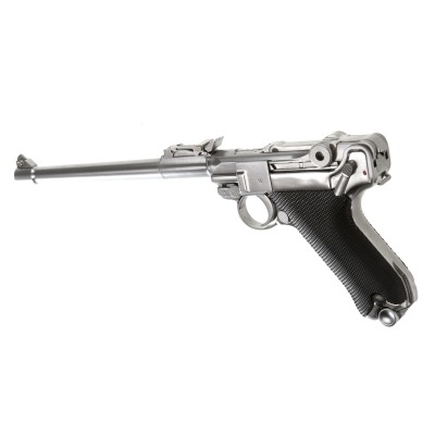 WE P08 8 Inch Full Metal GBB Silver Airsoft Pistol - photo 2