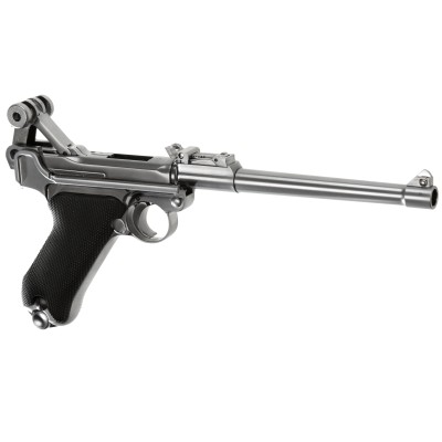 WE P08 8 Inch Full Metal GBB Silver Airsoft Pistol - photo 3