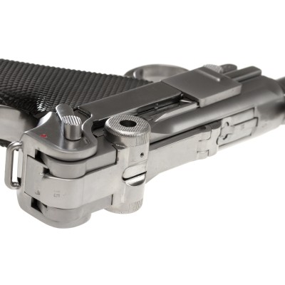 WE P08 8 Inch Full Metal GBB Silver Airsoft Pistol - photo 4