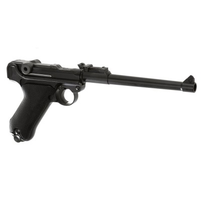 WE P08 8 Inch Full Metal GBB Black Airsoft Pistol - product view