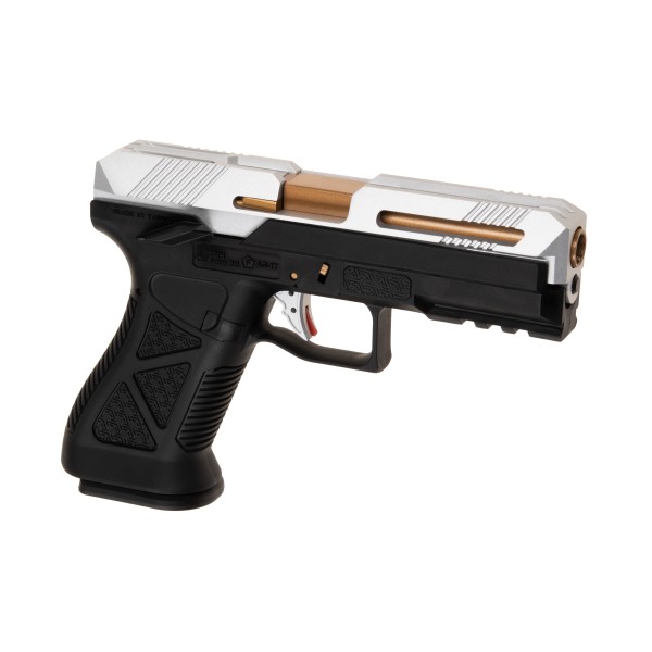 GBB Airsoft Pistol AG-17 Metal Version Silver [HFC]