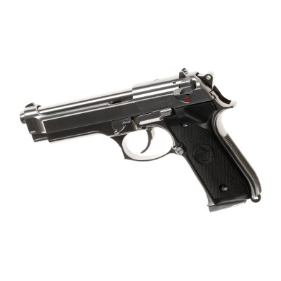 Pistola Airsoft GBB B&W Elite M92 Full Metal Prateada - fotografia 2
