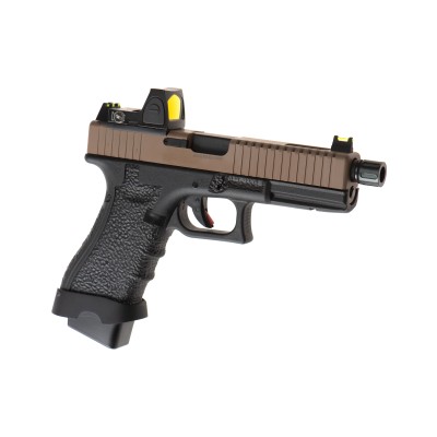 Pistola Airsoft GBB Vorsk EU7 + BDS Preta/Coyote - vista do produto