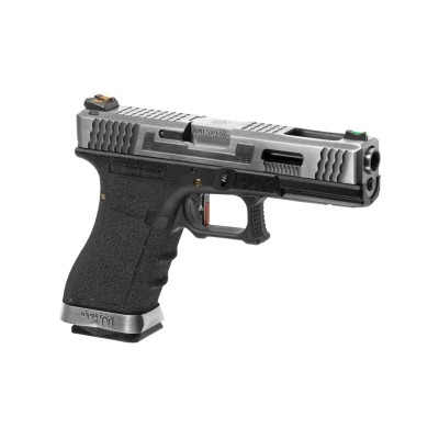 Pistola Airsoft GBB WE G-Force 18C SV Silver Barrel Metal Version Preta - vista do produto