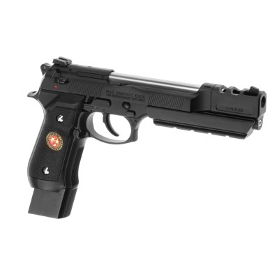 WE M92 Biohazard Extended Full Metal GBB Black Airsoft Pistol - product view