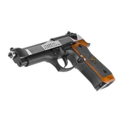 Pistola Airsoft GBB WE M92 Samurai Edge Biohazard Full Metal Bicolor - fotografia 4