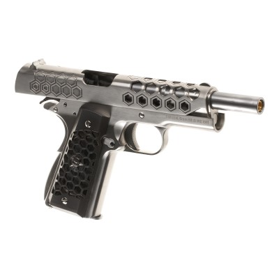 WE M1911 Hex Cut Full Metal GBB Silver Airsoft Pistol - photo 3