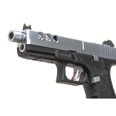 Pistola Airsoft GBB Vorsk EU7 Vented Cromada - fotografia 4