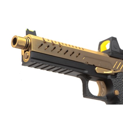 Pistola Airsoft GBB Vorsk Hi-Capa 5.1 + BDS Dourada - fotografia 4