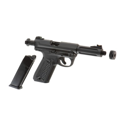 Pistola Airsoft GBB Action Army AAP01 Full Auto / Semi Auto Preta - fotografia 4