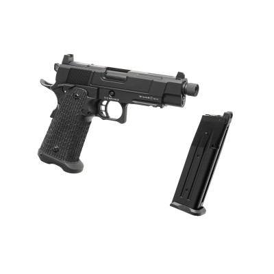 Pistola Airsoft GBB Army Armament R504 Full Metal Preta - fotografia 4