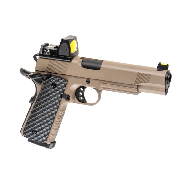 GBB Airsoft Pistol MEU Railed + BDS Tan [Raven]