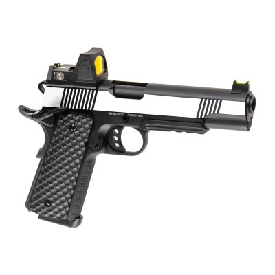 Raven MEU Railed + BDS GBB Silver Airsoft Pistol - product view