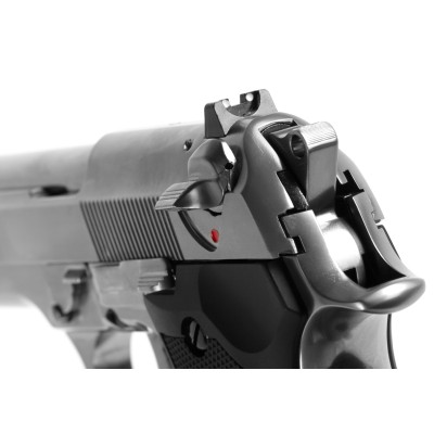 Pistola Airsoft GBB WE M9 A1 V2 Full Metal Prateada - fotografia 5