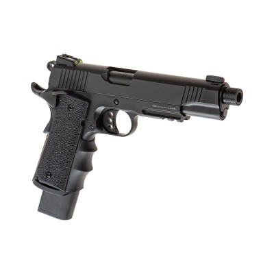 Army Armament M1911 Extended Full Metal GBB Black Airsoft Pistol - product view