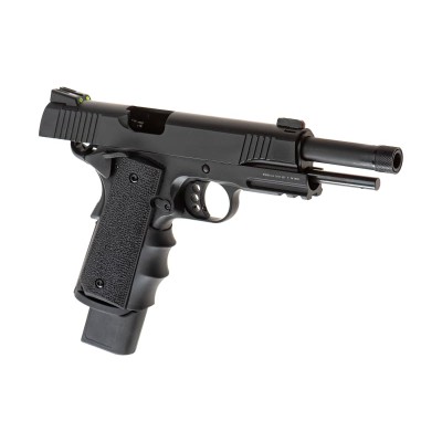 Pistola Airsoft GBB Army Armament M1911 Extended Full Metal Preta - fotografia 3