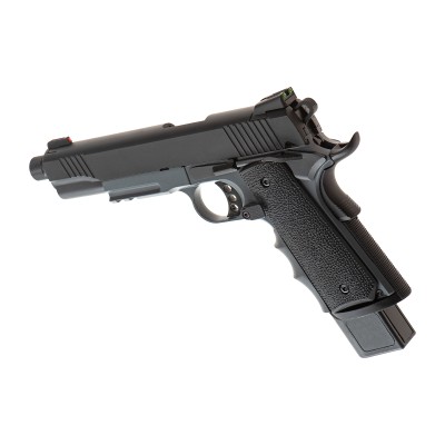 Pistola Airsoft GBB Army Armament M1911 Extended Full Metal Cinzenta - fotografia 2