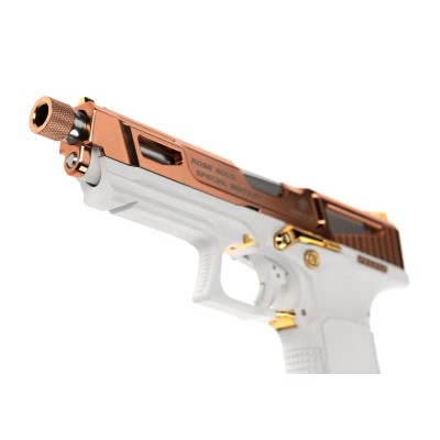 Pistola Airsoft GBB G&G GTP 9 MS Special Edition Ouro Rosa - fotografia 4