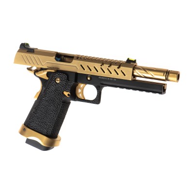 Pistola Airsoft GBB Vorsk Hi-Capa 5.1 Dourada - fotografia 3