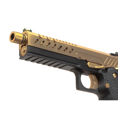 Pistola Airsoft GBB Vorsk Hi-Capa 5.1 Dourada - fotografia 4