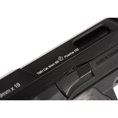 Pistola Airsoft GBB G&G Piranha Mk I Preta - fotografia 5