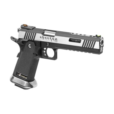 WE Hi-Capa 6 Force A Silver Barrel Full Metal GBB Dual Tone Airsoft Pistol - product view