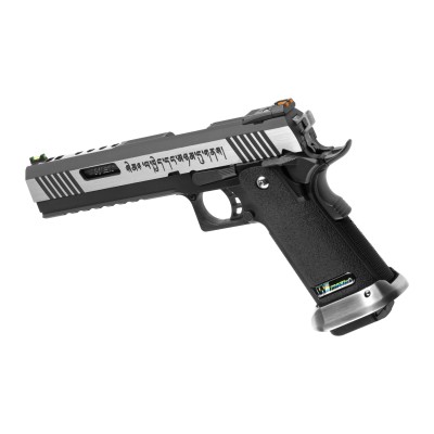 WE Hi-Capa 6 Force A Silver Barrel Full Metal GBB Dual Tone Airsoft Pistol - photo 2