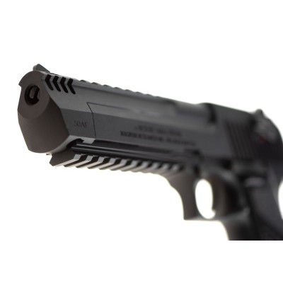 Pistola Airsoft GBB WE Desert Eagle L6 .50 AE Full Metal Preta - fotografia 4