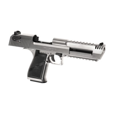 Pistola Airsoft GBB WE Desert Eagle L6 .50 AE Full Metal Prateada - fotografia 3