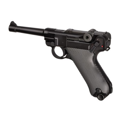 Pistola Airsoft GBB WE P08 Full Metal Preta - fotografia 2