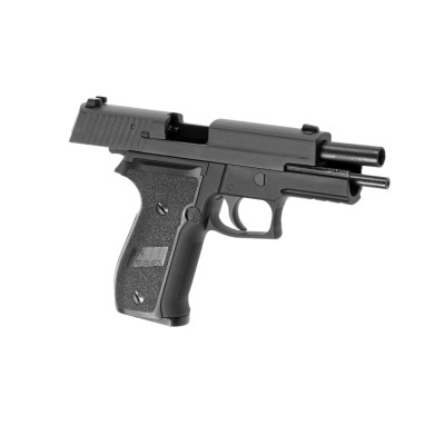 Pistola Airsoft GBB WE P226R Full Metal Preta - fotografia 3