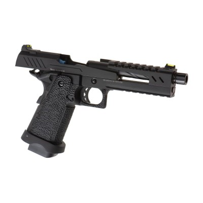 Pistola Airsoft GBB Vorsk Hi-Capa 5.1 Split Slide Preta - fotografia 3