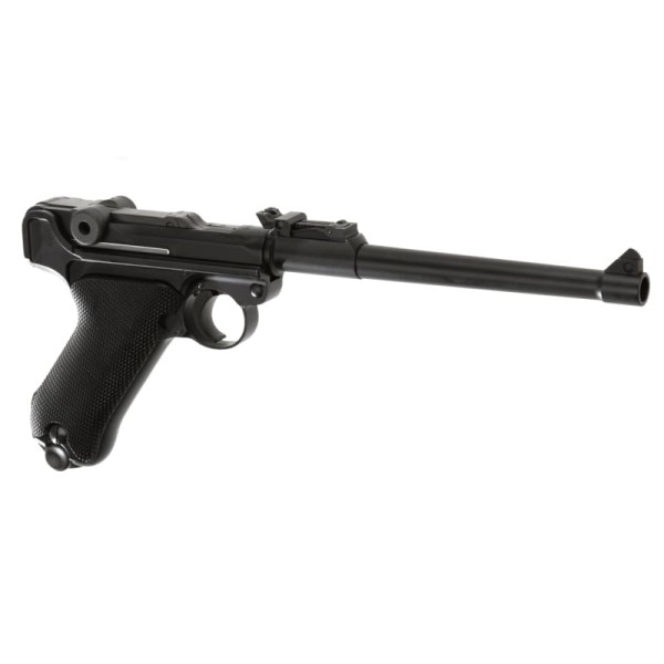 Pistola GBB P08 8 Inch Full Metal Preta [WE]