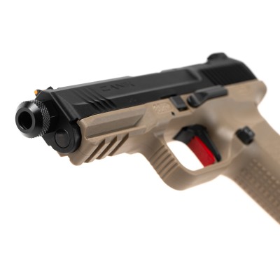 Pistola Airsoft GBB Canik TP9 Elite Full Metal Preta/Coyote - fotografia 4