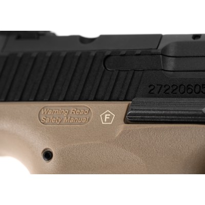 Pistola Airsoft GBB Canik TP9 Elite Full Metal Preta/Coyote - fotografia 6