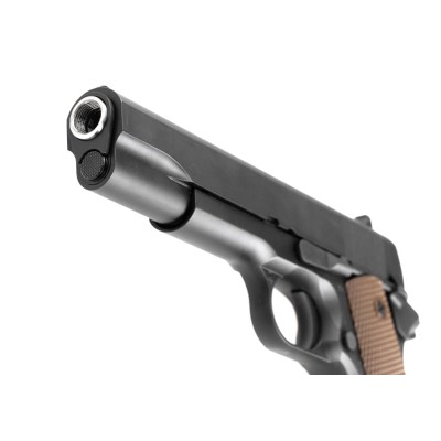 Pistola Airsoft GBB Army Armament M1911 Full Metal Preta - fotografia 4