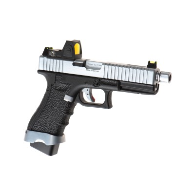 Vorsk EU7 + BDS GBB Chrome Airsoft Pistol - product view