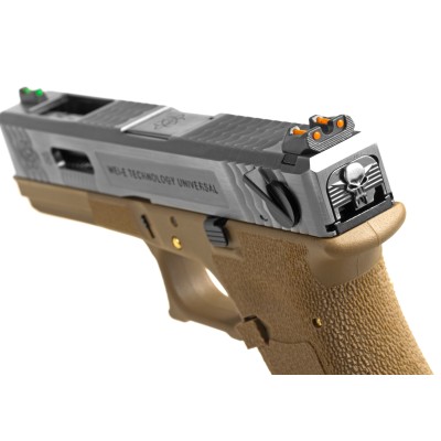 Pistola Airsoft GBB WE G-Force 18C SV Silver Barrel Metal Version Desert - fotografia 6